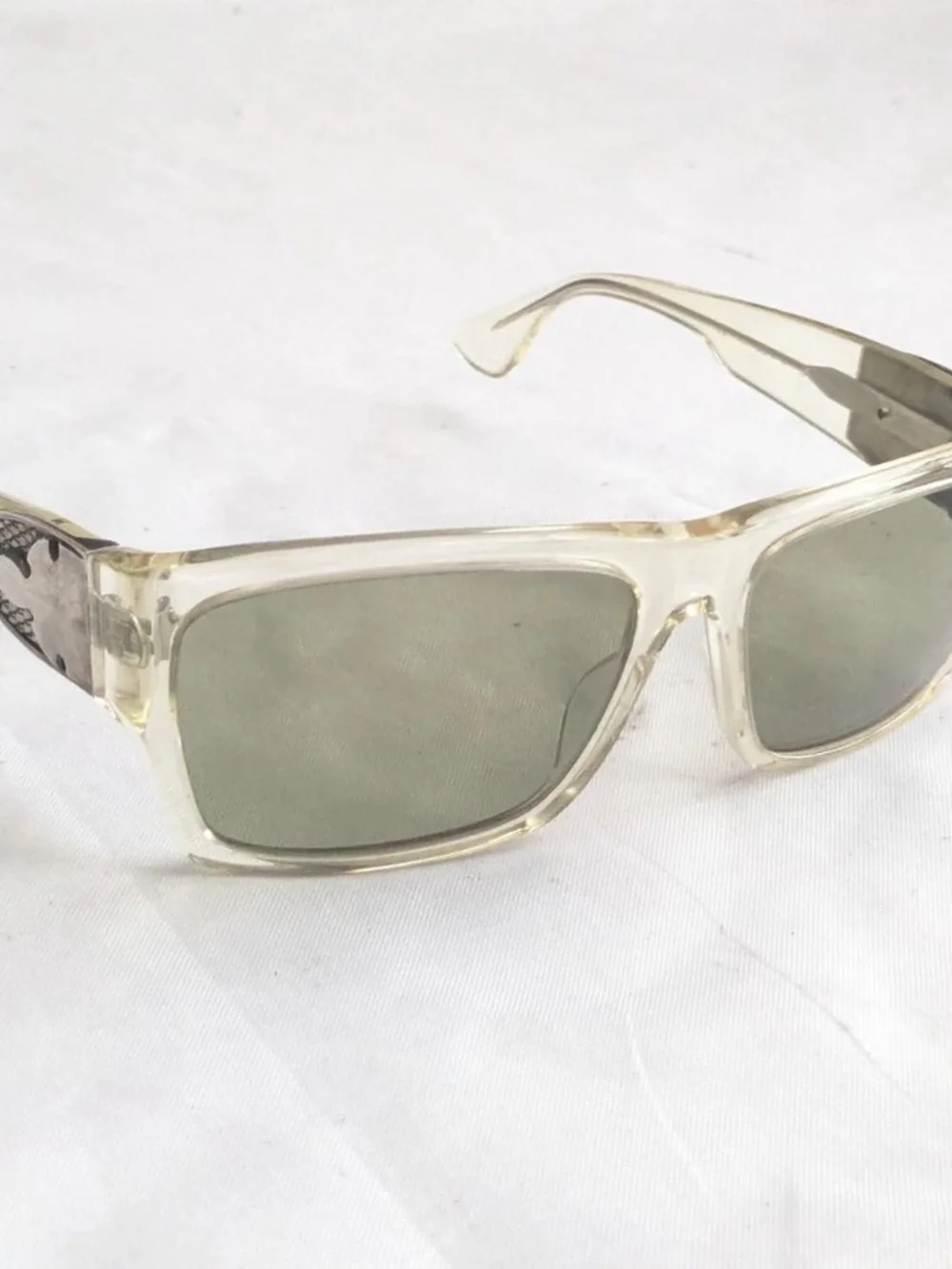 Chrome Hearts G Money Sunglasses Green Clear Rectangle